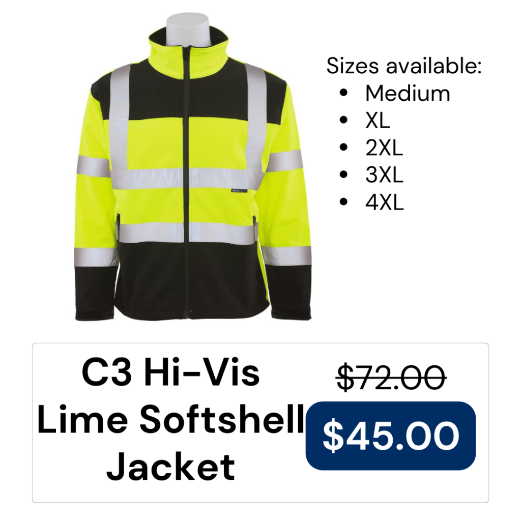 C3 Hi-Vis Lime Softshell Jacket