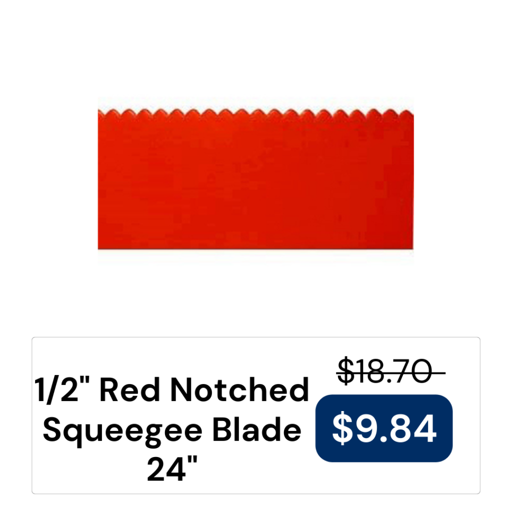 1/2" Notched Squeegee Blade 24"