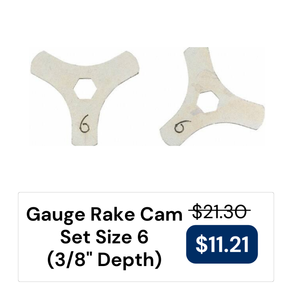 Gauge Rake Cam Set - Size 6