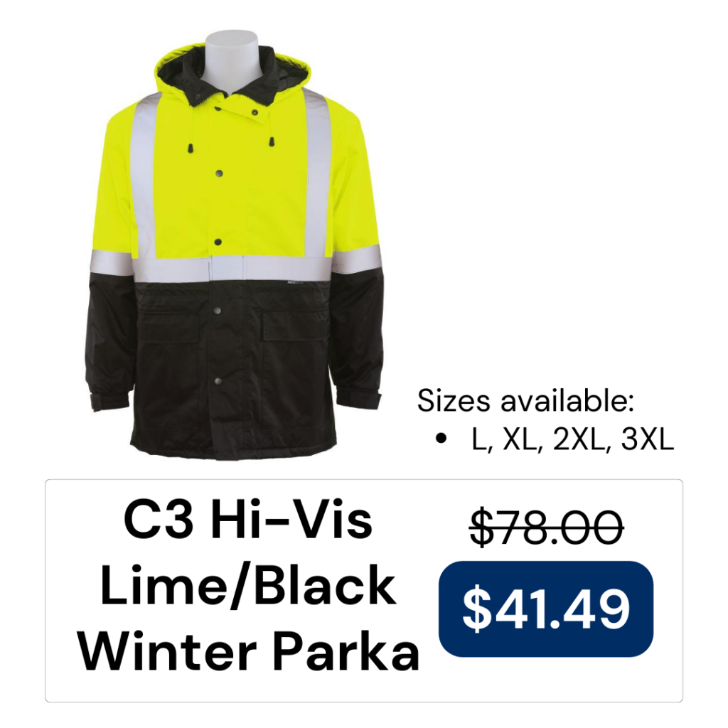 C3 Hi-Vis Lime/Black Winter Parka