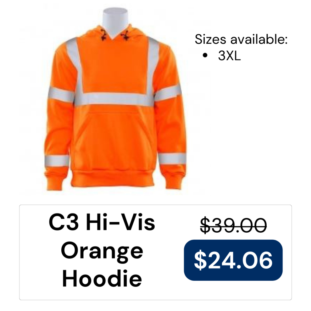 C3 Hi-Vis Orange Hoodie
